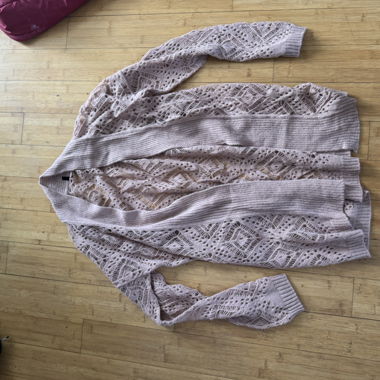 Powder Pink Openwork Waistcoat