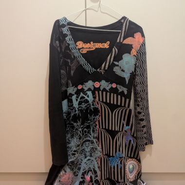 Abito Desigual con fantasie colorate