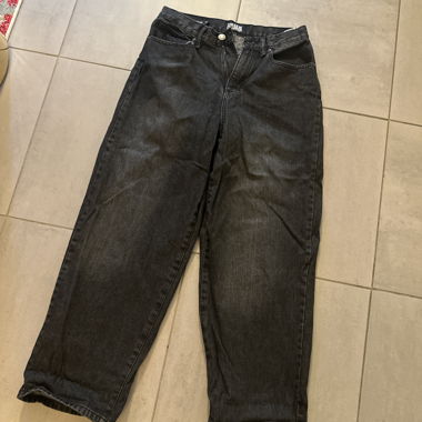 Urban Classics Wide Leg Cropped Jeans black