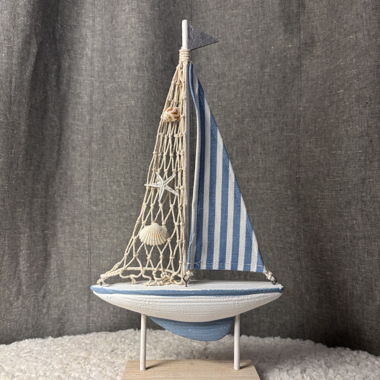 Decorative wooden sailboat