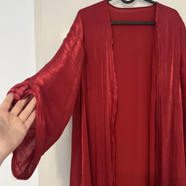 Rote transparente Long Abaya