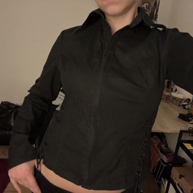 y2k schwarzes shirt