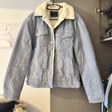 Veste bleu côtelée - Bershka
