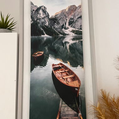 Quadro paesaggio lago e montagne