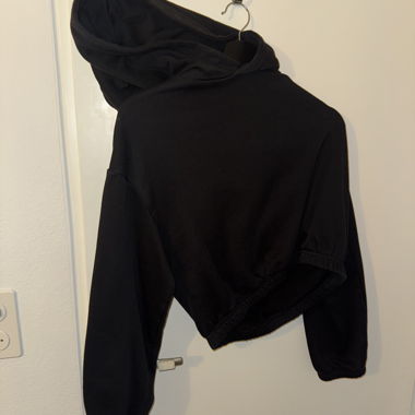 Hoodie corto nero Zara M