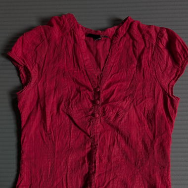 Blusa corta chic rossa