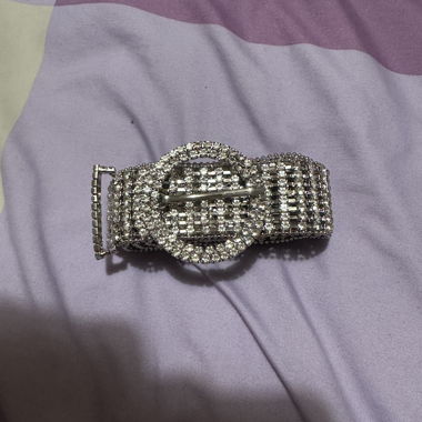 Ceinture strass argent