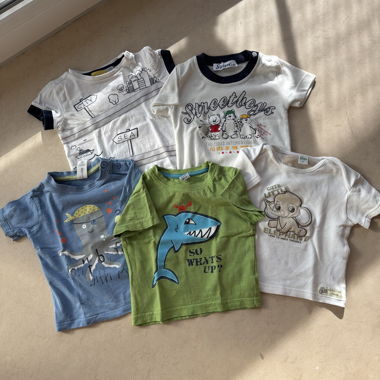 Confezione da 5 t-shirt 9-12 mesi