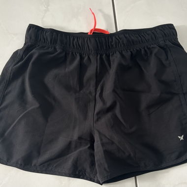 Shorts de sport enfant noirs extensible