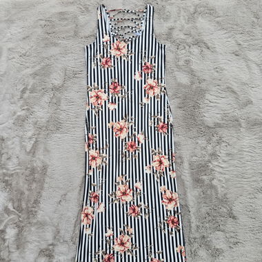 Robe longue motif fleurs