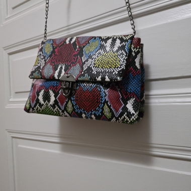MINI SAC BANDOULIÈRE Effet Python Multicolore