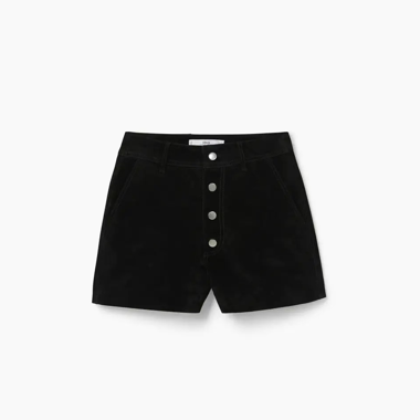Shorts Mango 36 noir en daim