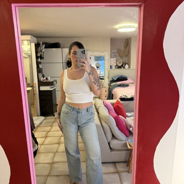 Jeans Bershka chiaro, taglio dritto