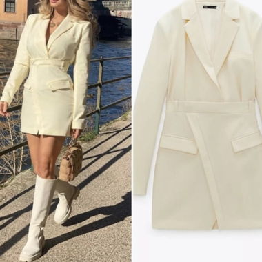 Ultima occasione: abito blazer giallo chiaro di Zara