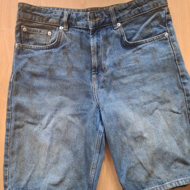 Short di jeans con effetto macchiato MANOR