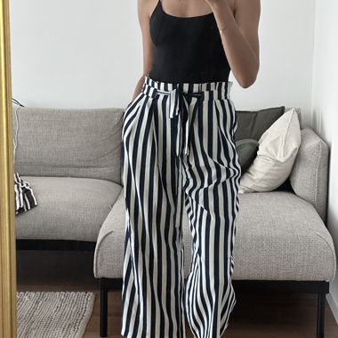 Pantaloni Zara a Culotte a Righe