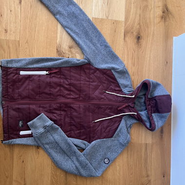 Alprausch Jacke Grau/Bordeaux