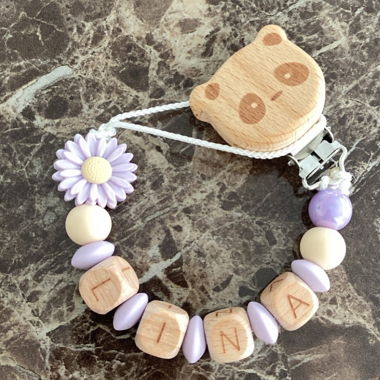 Schnullerkette personalisiert -Lina