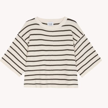 Camicia Villa Sophie righe nero-bianco sfumato