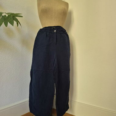 Blaue Culotte aus Leinen
