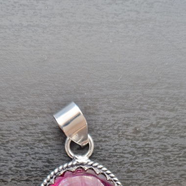 Pendentif en argent 925 et labradorite