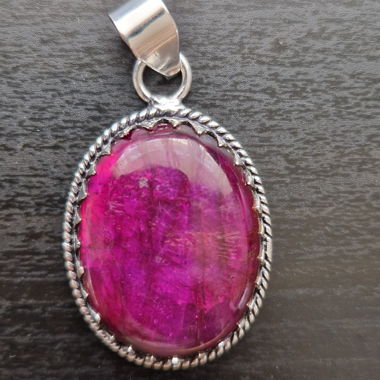 Pendentif en argent 925 et labradorite