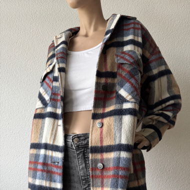 karierte Übergangsjacke von Zara