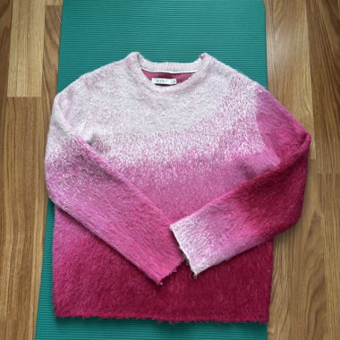 Pink ombre long-sleeve sweater