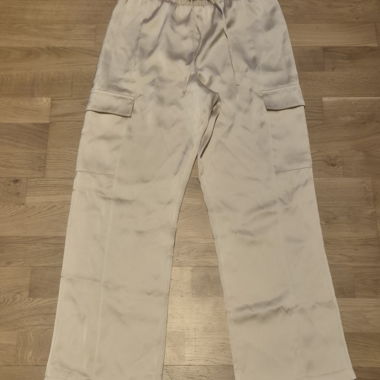 Gold satin-effect trousers