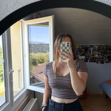 Striped Cropped Top