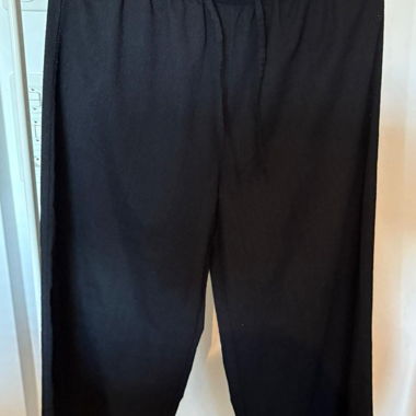 Black fabric trousers