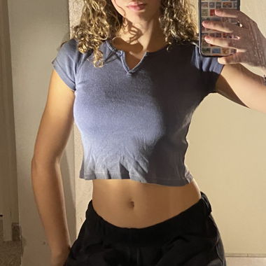Crop Top blau Brandy Melville