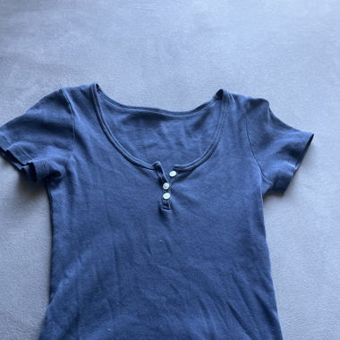 Chemise boutonnée Brandy bleu marine
