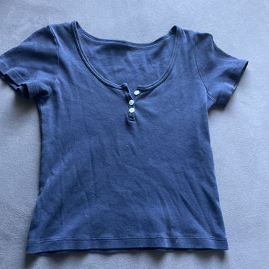 Camicia Brandy blu navy con bottoni
