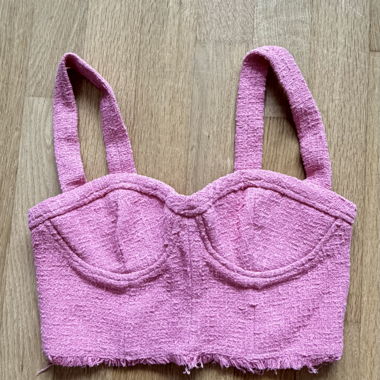 Zara pink bustier top