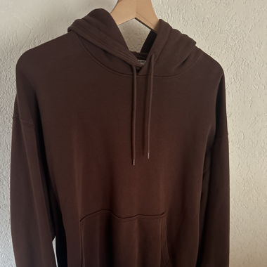brown oversized hoodie