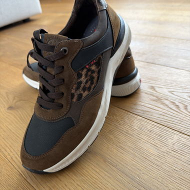 Sneaker marroni/stampa animalier