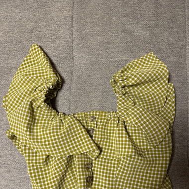 Senfgrünes Crop Top