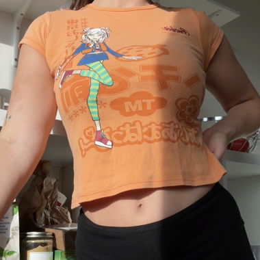 Orange Barbie bby tee