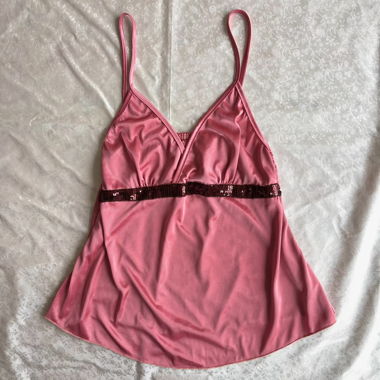 “Tradio” sequin detailing draped cami top