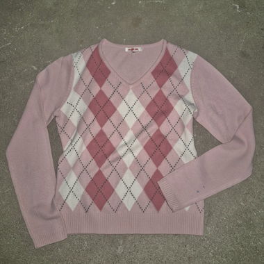 Pull en maille rose