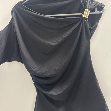 Schwarzes asymmetrisches Einarm-Top