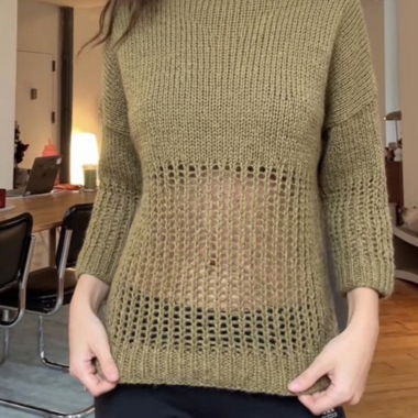 Mustard Knit Turtleneck Sweater