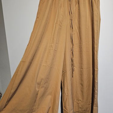 weite, braune Sommerhose im Culotte-Stil (L / XL)