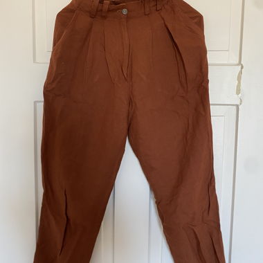 Pantalon en tissu marron