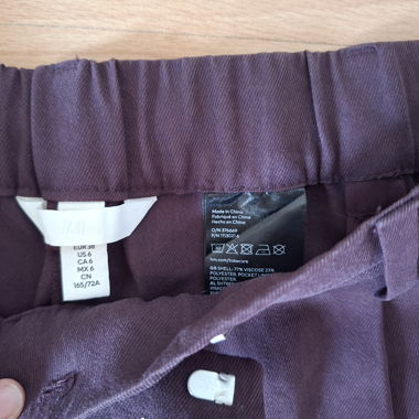Dunkelviolette Wide-Leg-Hose