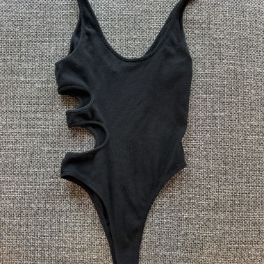 ZARA Black Cut-Out Bodysuit