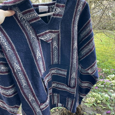 Hoodie XL blau gemustert