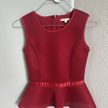 Red Maje Peplum Top