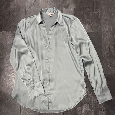 Blusa in raso verde